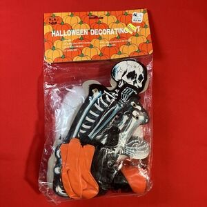 Vintage KMart Pumpkin Time Halloween Decorating Kit / Die Cut / Complete Set